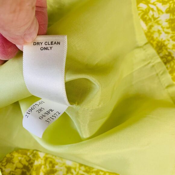Womens VTG Banana Republic‎ Silk Skirt Lime Green Chartreuse Lined Size 10 - Picture 9 of 13
